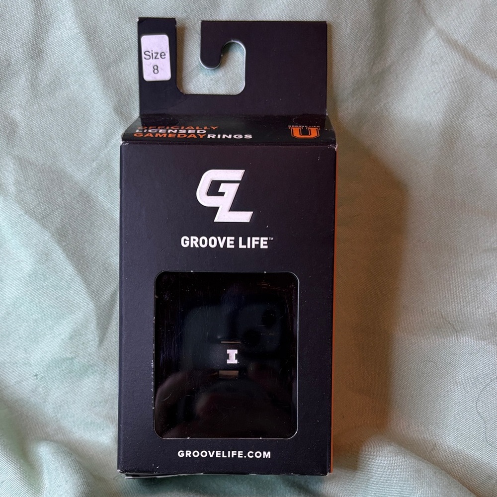 Groove Life Officially Licensed Game Day Sz. 8 Illinois Silicone Ring